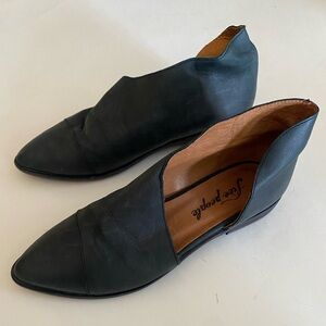 Free People Royale Leather Flats d’Orsay Slip-On Shoes (EU 37)